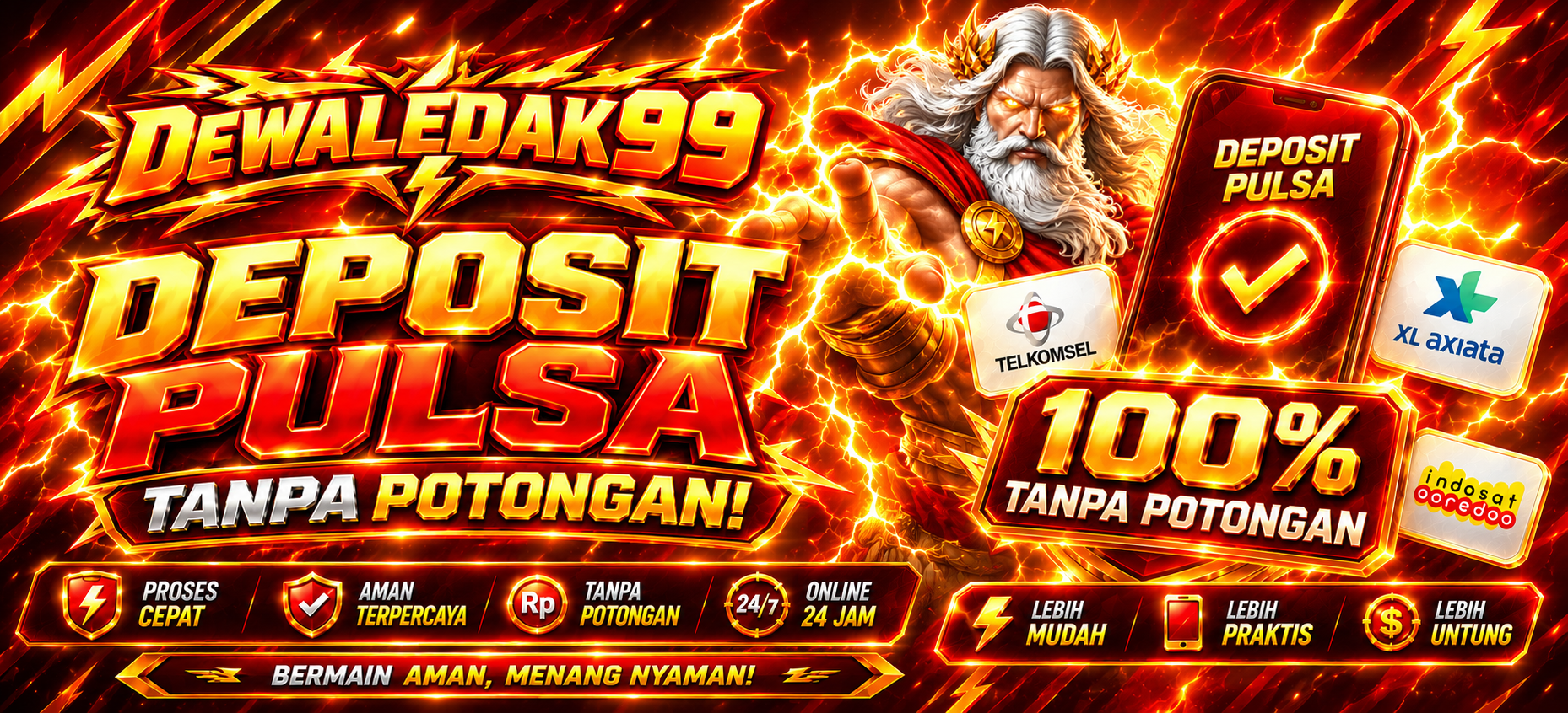 DEPOSIT PULSA TANPA POTONGAN