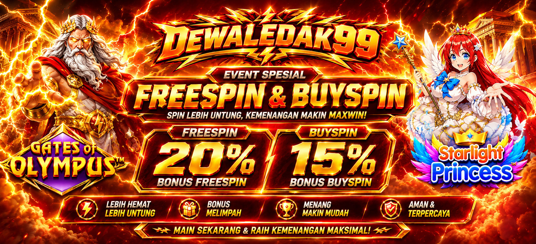 EVENT FREESPIN & BUYSPIN DEWALEDAK99