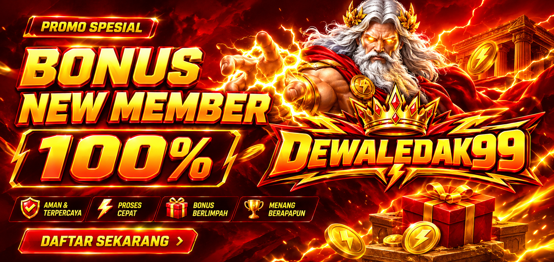 BONUS 100% KHUSUS NEW MEMBER